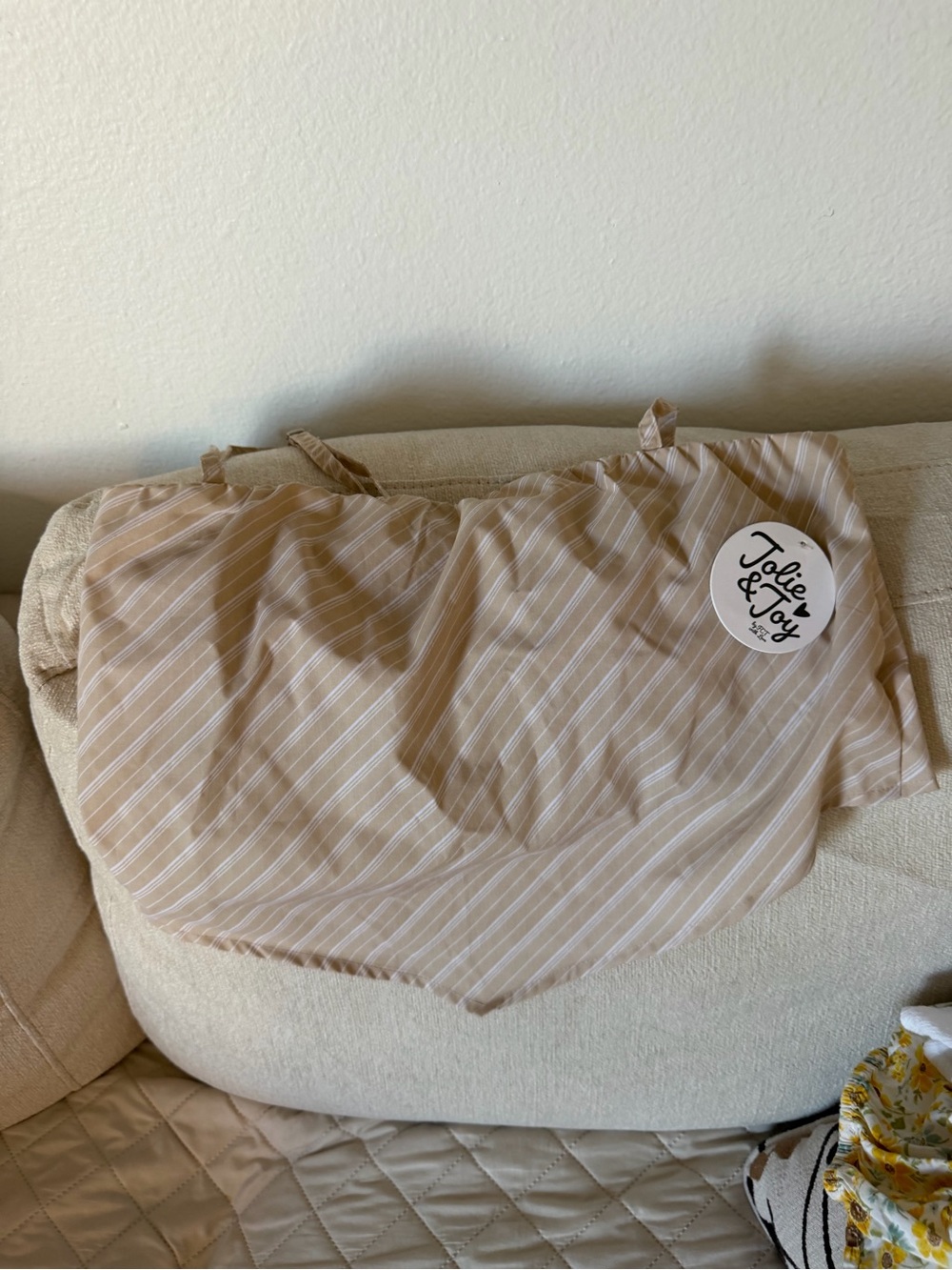 Beige Striped Kids Shorts